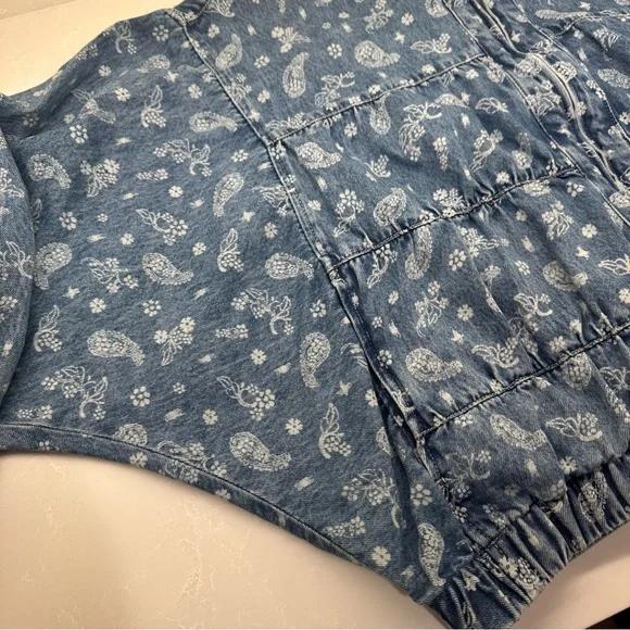 We The Free Blue Layla Denim Jacket Size: Large - Picture 11 of 15